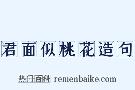 君面似桃花造句是什么意思的图片